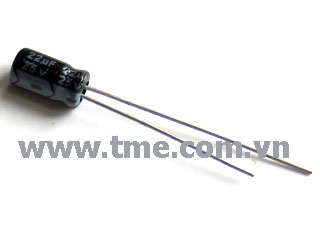 22uF/25V ±20% Aluminum Electrolytic Capacitor, 4.0x7.0mm